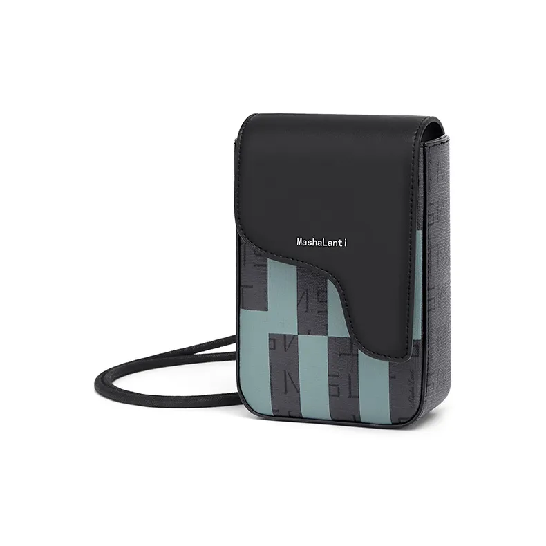MashaLanti PVC Crossbody Bag Shoulder Bag Cell Phone Pouch Mini Women's Blue & Black/Coffee & Brown-10