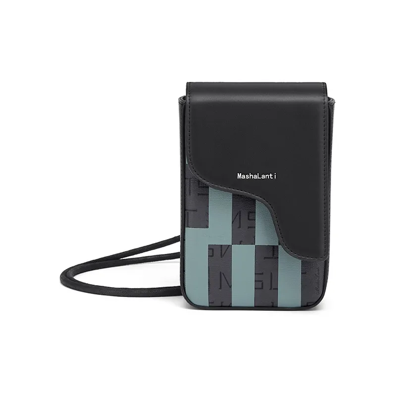 MashaLanti PVC Crossbody Bag Shoulder Bag Cell Phone Pouch Mini Women's Blue & Black/Coffee & Brown-9