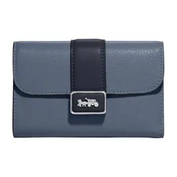 COACH Grace Leather Clutches Wallets Mini Women's Dark Blue