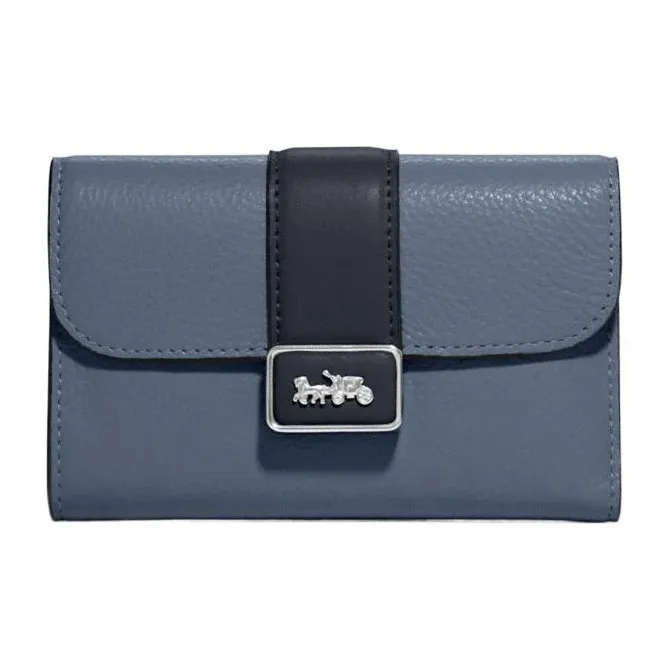 COACH Grace Leather Clutches Wallets Mini Women's Dark Blue-0