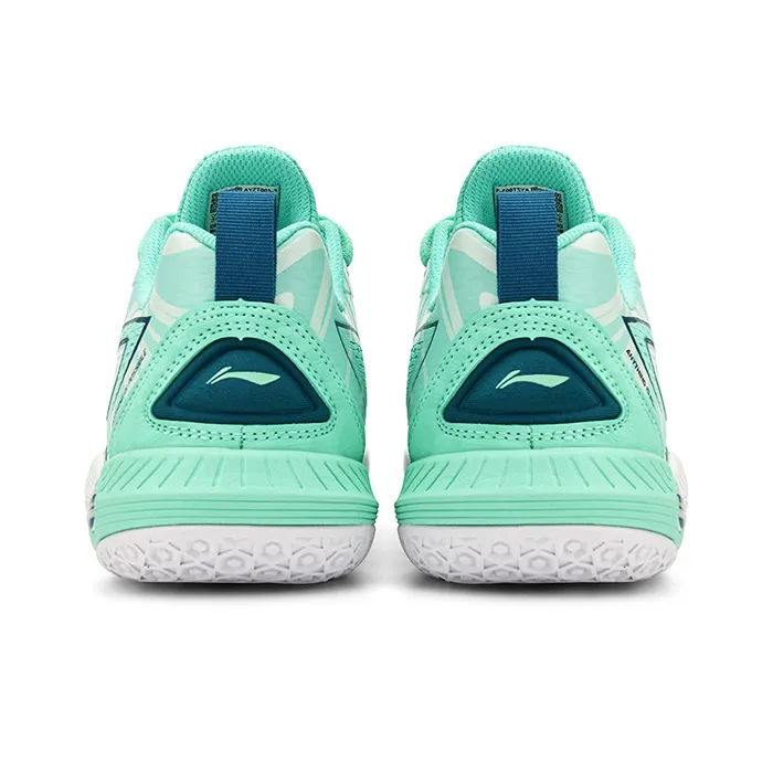 LiNing Anti Slip Wear Resistant Breathable Coverage Low Top Badminton Shoes Unisex Ice Green-3