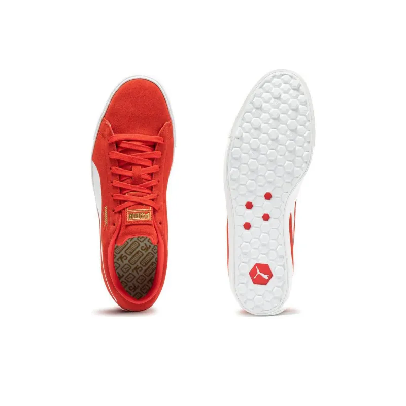 PUMA Fusion Suede For All Time Le Golf Shoes 'Red White'-7