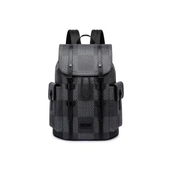 FAIRWHALE PVC Laptop Backpack Medium Size Men's Lead Gray