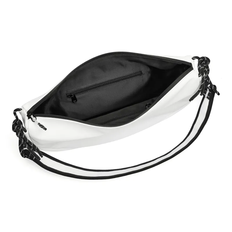 Pepsi PU Dumpling Shoulder Bag Regular Unisex White/Black-4