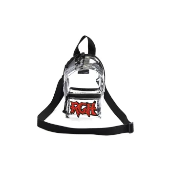 Rough Enough PVC Cycling Crossbody Bag Medium Size Unisex Transparent