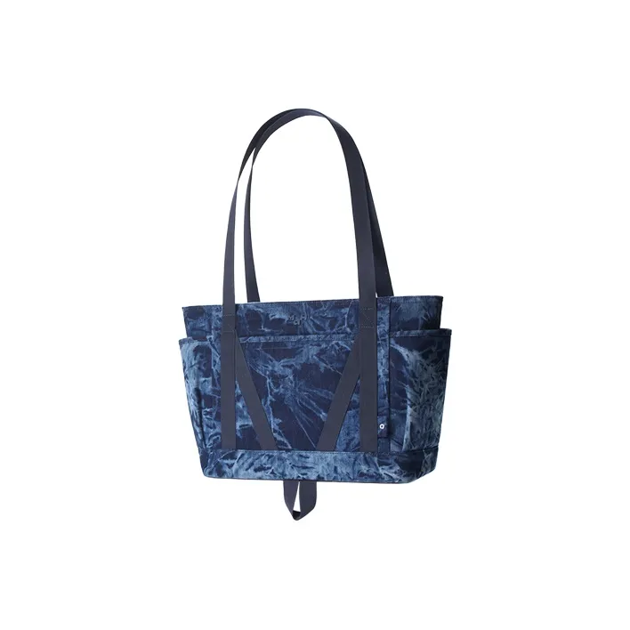 MAH Polyester Tote Bag, Shopping Bag, Shoulder Bag, Handbag Medium Size Unisex Blue-1