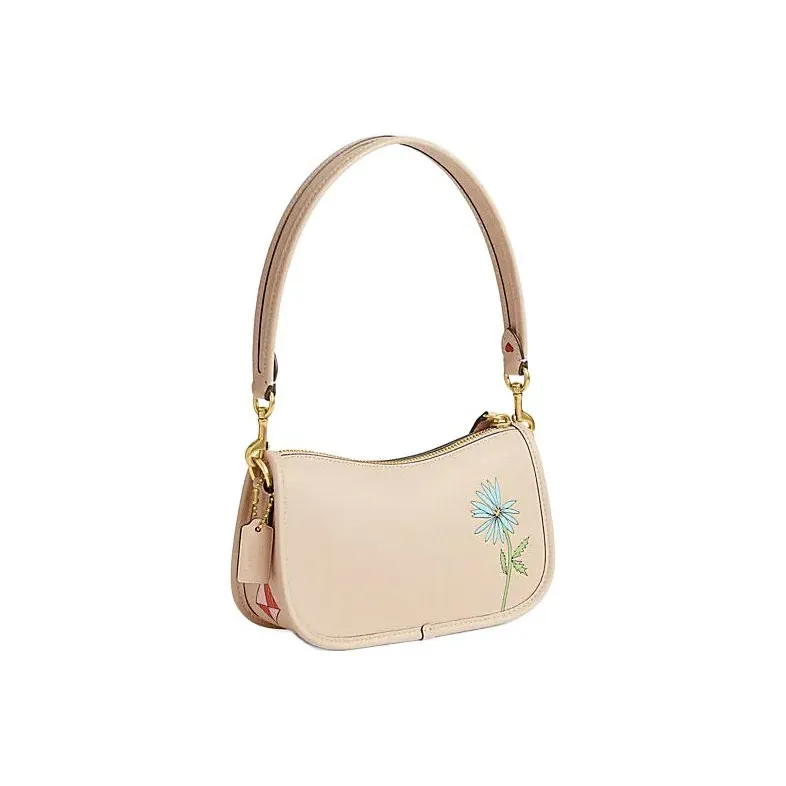 COACH X OBSERVED Cow Leather Shoulder Bag, Pochette, Handbag, Shoulder Bag Women's Ivory White-2