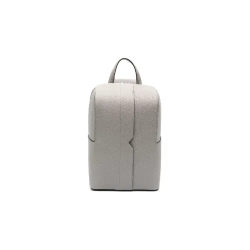 Valextra Calfskin Box Bag, Handbag, Crossbody Bag, Shoulder Bag Men's Gray