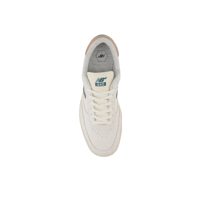New Balance Numeric 440 Cushioning, Slip Resistant, And Abrasion Resistant Low Top Skateboard Shoes Men's Ecru, Green-3