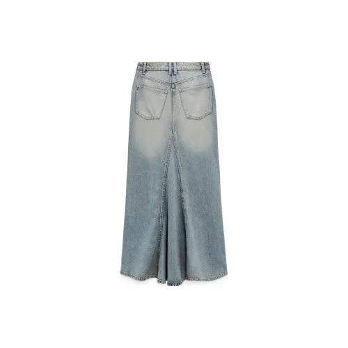 Barbie ZARA X Barbie Co-brand Denim Long Skirts Women's Denim Blue