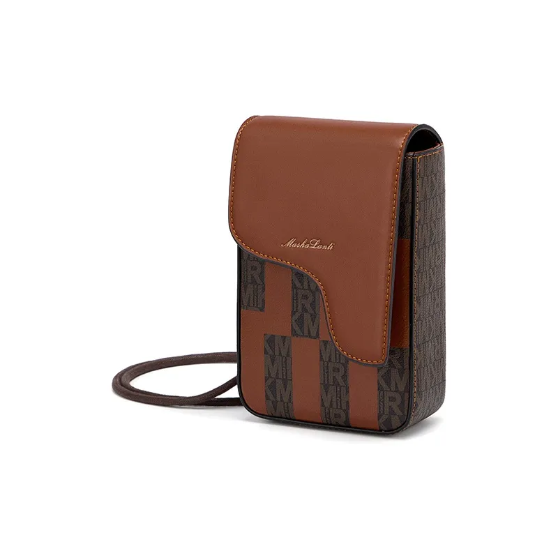 MashaLanti PVC Crossbody Bag Shoulder Bag Cell Phone Pouch Mini Women's Blue & Black/Coffee & Brown-1