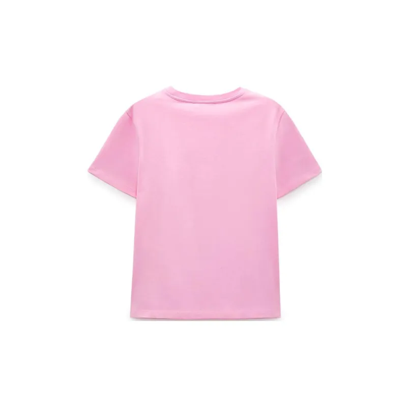 Barbie X ZARA X Barbie Co-brand T-Shirts Women's Pink-1