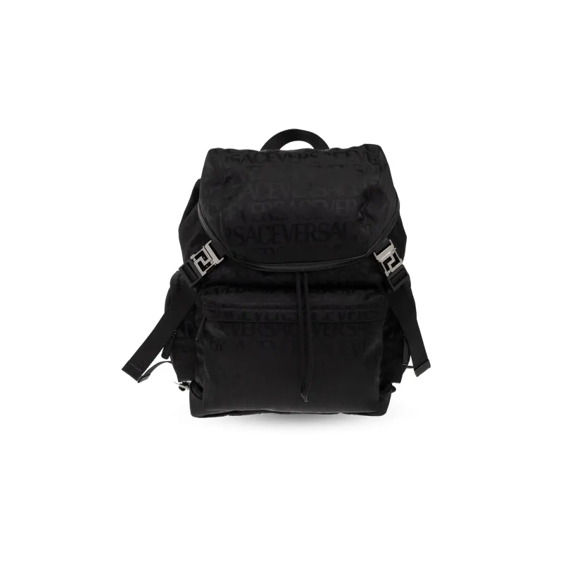 VERSACE Polyamide Backpack Men's Black-0