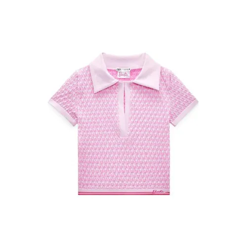 Barbie ZARA X Barbie Co-brand T-Shirts Women's Pink