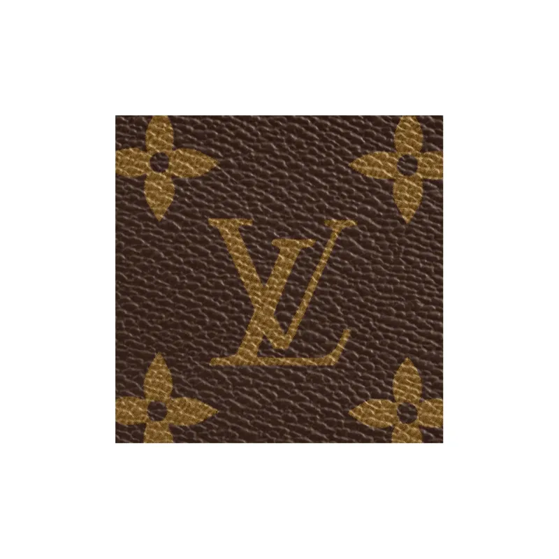 LOUIS VUITTON Multiple Coated Canvas Cow Leather Patchwork Wallet Men's Brown-4