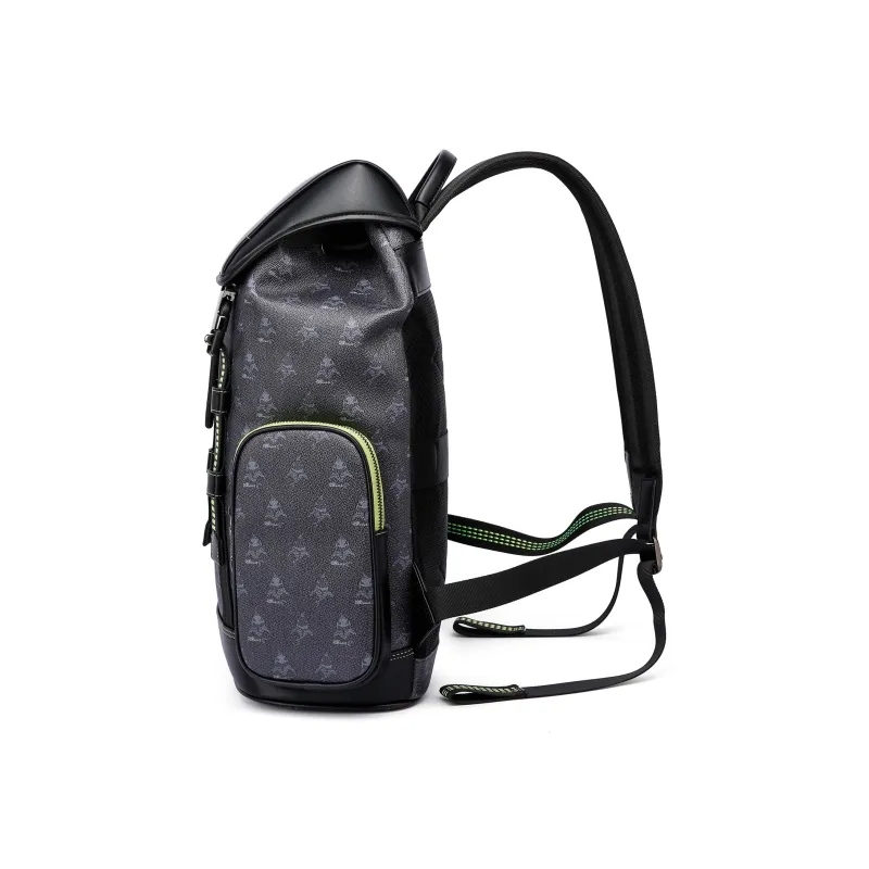 FAIRWHALE PVC Backpack Large Size Unisex Lead Gray Apricot-2
