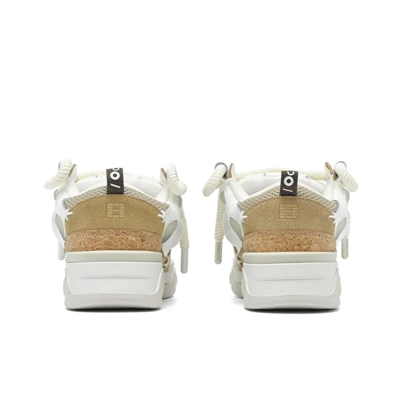 BONELESS x Ocai RETRO Collaboration Low Top Skateboard Shoes Unisex Cork Brown-2