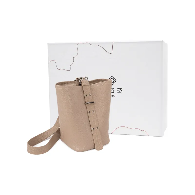 VENOF Cow Leather Premium Small Batch Women's One Shoulder Crossbody Tote Women's Stone Gray-9