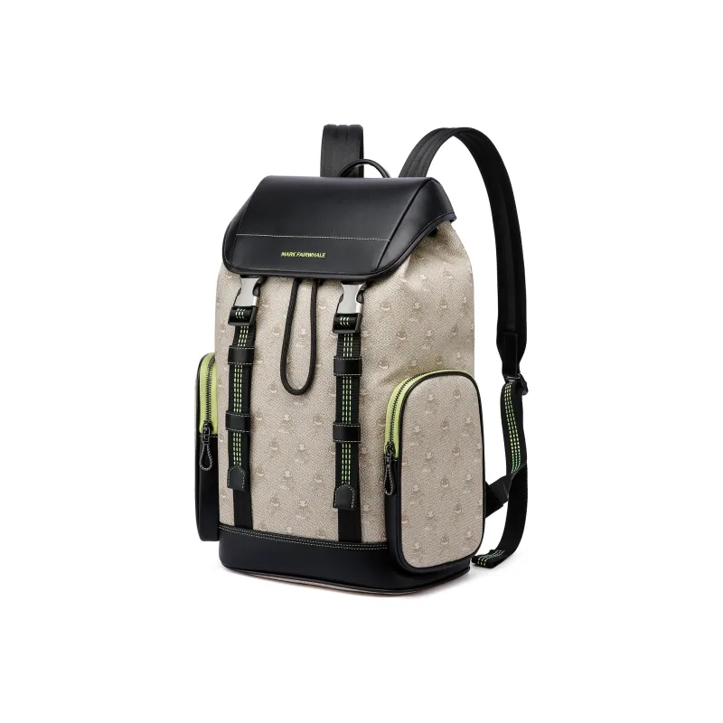 FAIRWHALE PVC Backpack Large Size Unisex Lead Gray Apricot-8