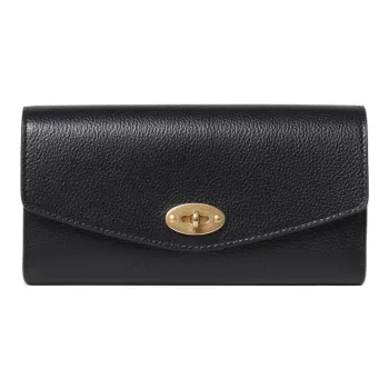 Mulberry Darley Cow Leather Wallet Women's Black