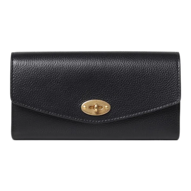 Mulberry Darley Cow Leather Wallet Women's Black-0