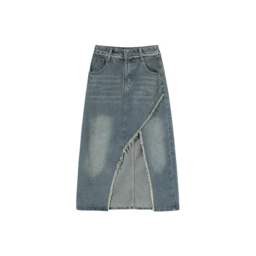 Adeworn Denim Long Skirts Women's