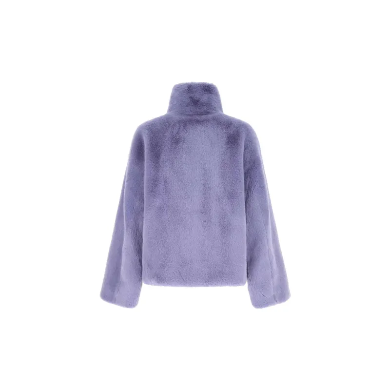 STAND STUDIO Zendaya High Neck Faux-Fur Jacket-1