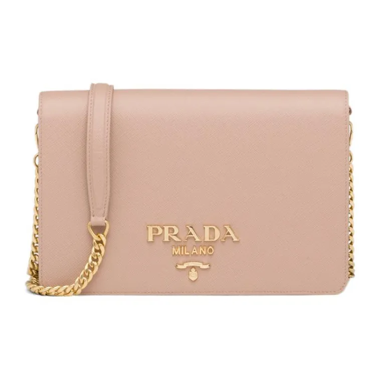 PRADA Saffiano Leather Handbag Shoulder Bag Crossbody Bag Mini Women's Pink-0