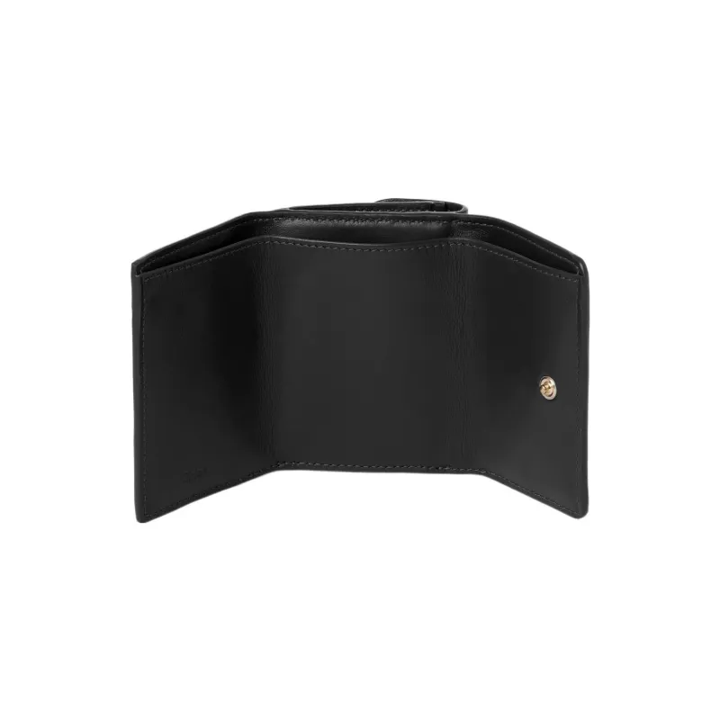 Chloe Shiny Calfskin Wallet Mini Women's Black-2