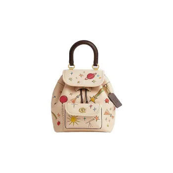 COACH X OBSERVED By US Collaboration Riya Cow Leather Backpack Women's Khaki