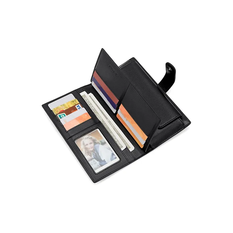 MashaLanti Synthetic Leather Business Document Bag Card Holder Wallet Regular Men's Dark Gray-5
