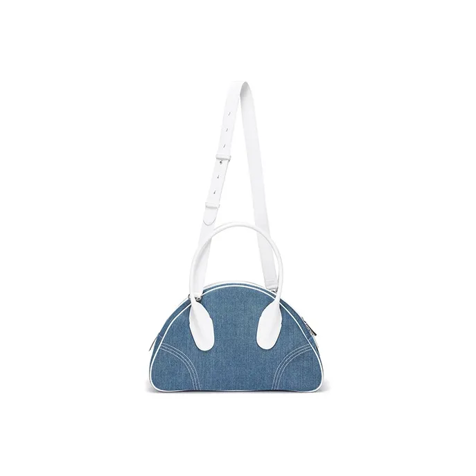Lost In Echo Denim Bowling Ball, Shoulder Bag, Handbag Tubas Women's Denim-2