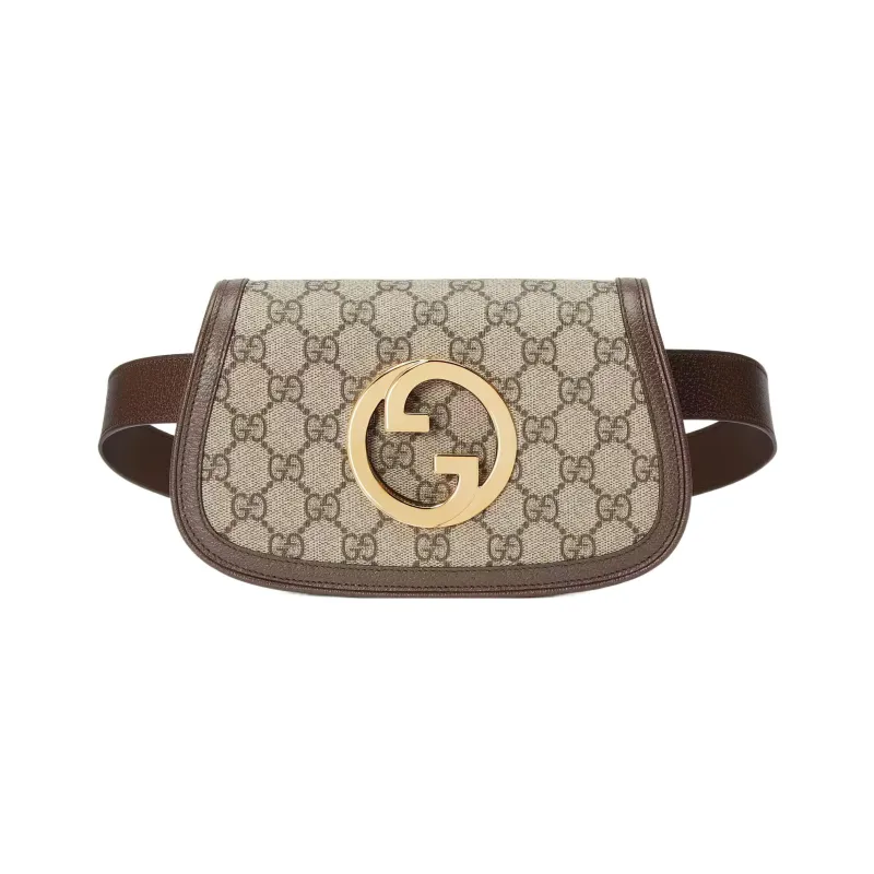 GUCCI Blondie Canvas With Leather Canvas Bag Fanny Pack Women's Ebony-0