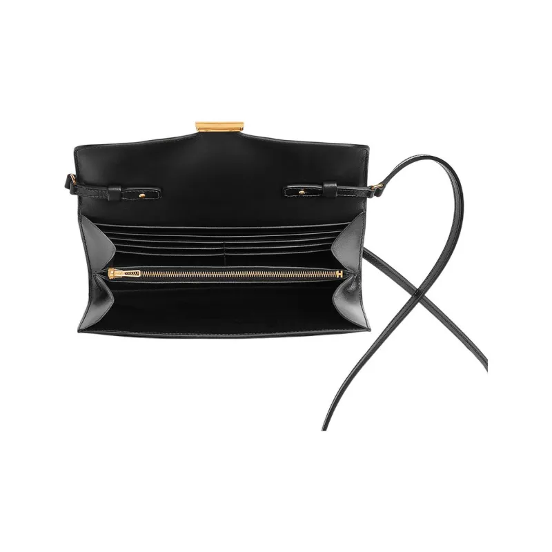 HERMES Constance To Go Box Calfskin Wallet Regular Women's 89 Noir Black-4