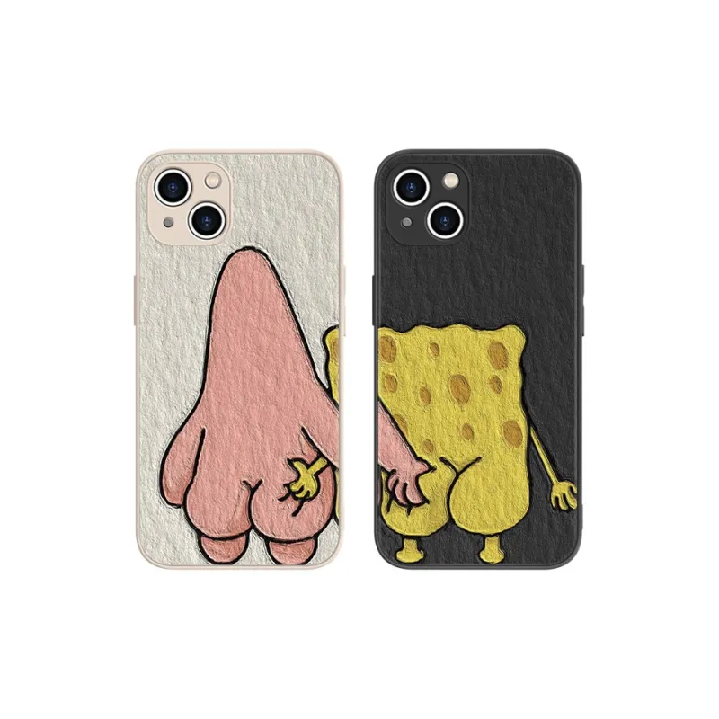 MSMF Glass Material Phone Cases Compatible With IPhone 16/7/8/X/XS/11/12/13/14/15/SE/PLUS/PRO/MAX Cartoon-4