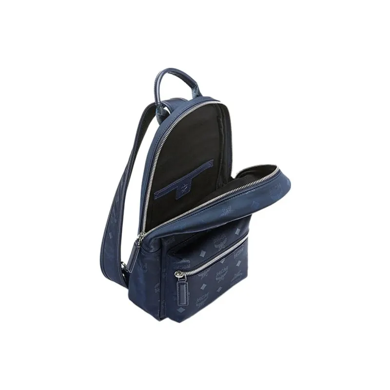 MCM Nylon Crossbody Bags Sling Bags Unisex Dark Blue-4