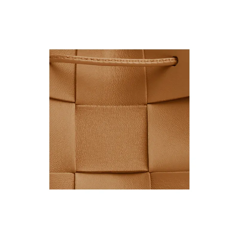 Bottega Veneta CASSETTE Sheepskin Bucket Bag, Shoulder Bag, Crossbody Bag Trumpets Women's Camel-3