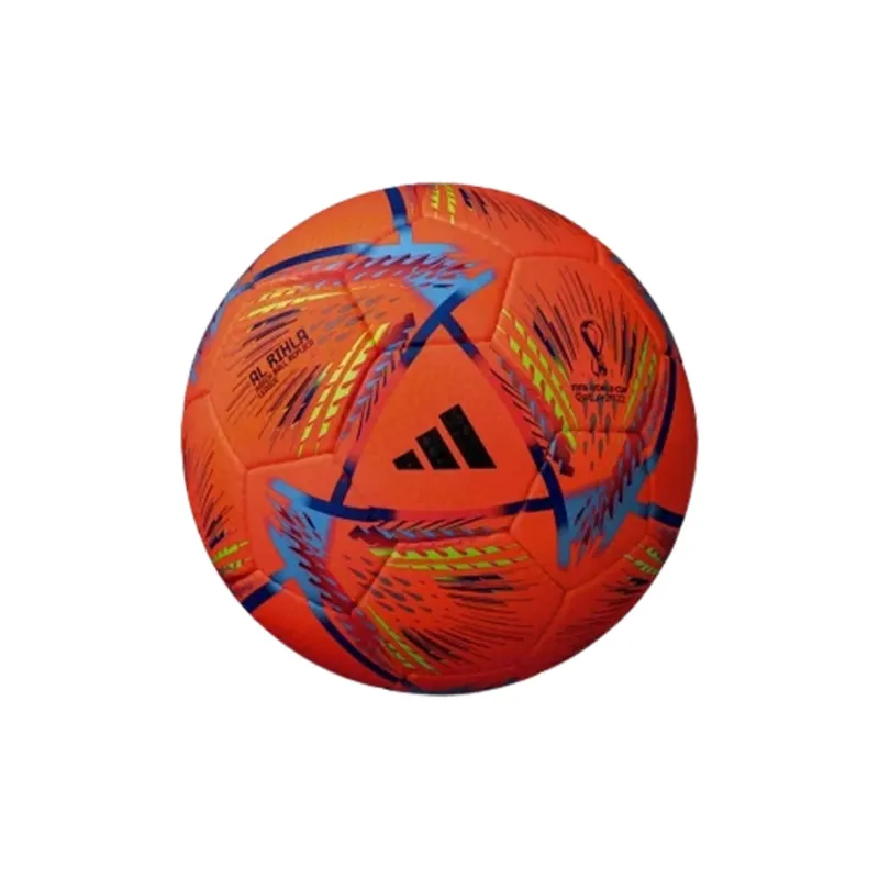 Adidas Size 5 Soccer PU Hand-Stitched Soccer Ball Men's Orange-0