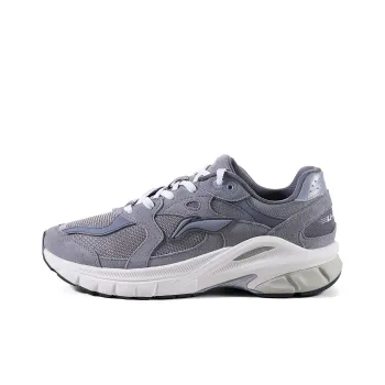 LiNing Furious Rider Runner Wear Resistant Slip Resistant Cushioning Low Top Casual Shoes Women's Gray
