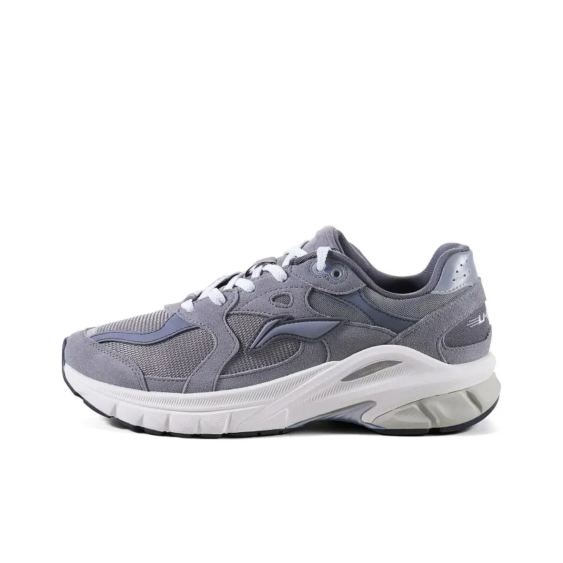 LiNing Furious Rider Runner Wear Resistant Slip Resistant Cushioning Low Top Casual Shoes Women's Gray-0