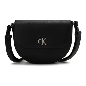 CK/Calvin Klein Synthetic Material Saddle Bag, Crossbody Bag, Shoulder Bag Women's Space Black