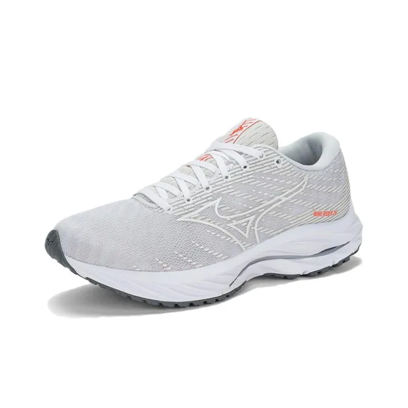 Mizuno Wave Rider 26 Cushioning Wear-Resistant Low-Top Carbon Plate Casual Running Shoes Women's White-1