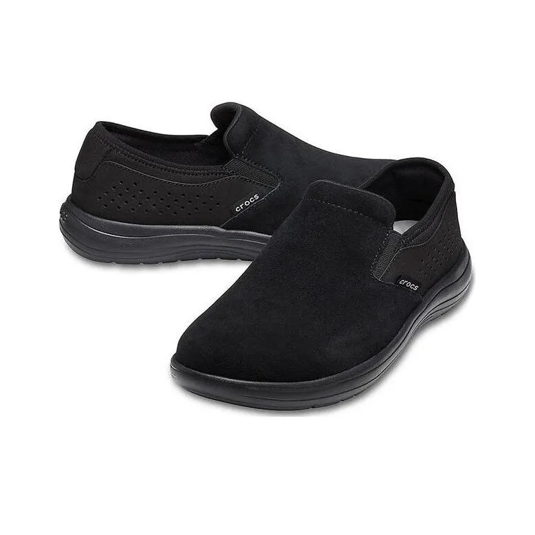 Crocs Reviva Suede Slip on 'Black'-3