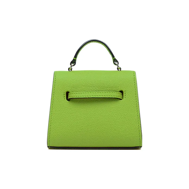 Valextra Iside Calfskin Portable One Shoulder Crossbody Fanny Pack Women's Apple Green-2