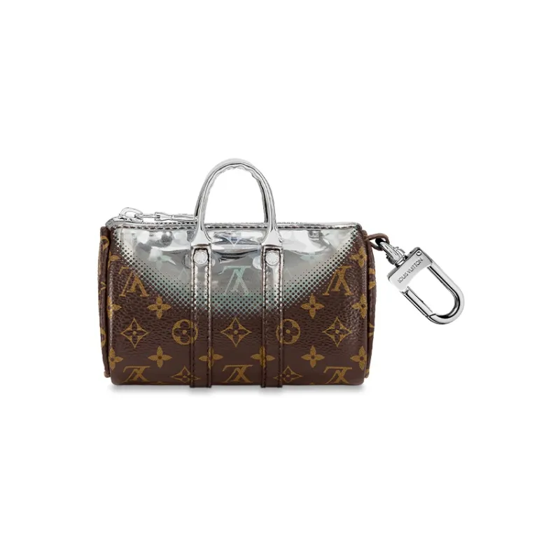 LOUIS VUITTON Nebula Mini Keepall Pouch Key Holder And Bag Charm Metallic-2