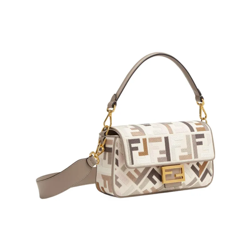 FENDI Baguette Canvas Portable Crossbody Bag, Shoulder Bag Medium Size Women's Multicolor-1