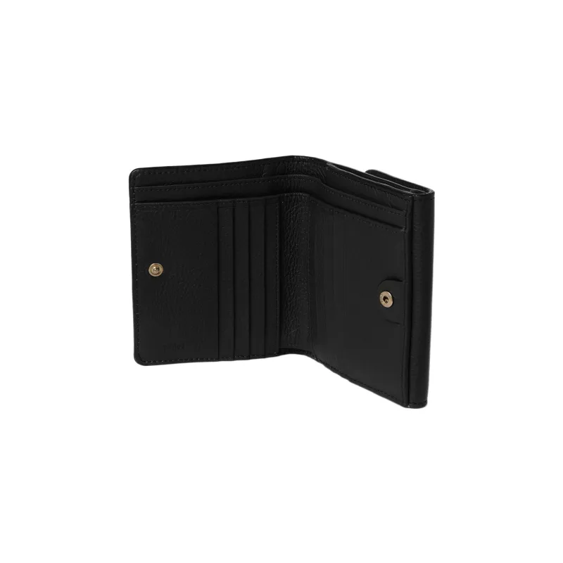 Chloe Marcie Grained Calfskin Wallet Regular Women's Black-4