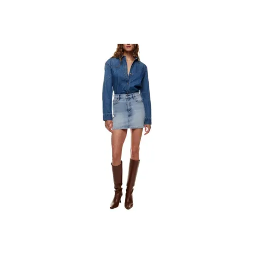 ARITZIA Denim Short Skirts Women's Blue