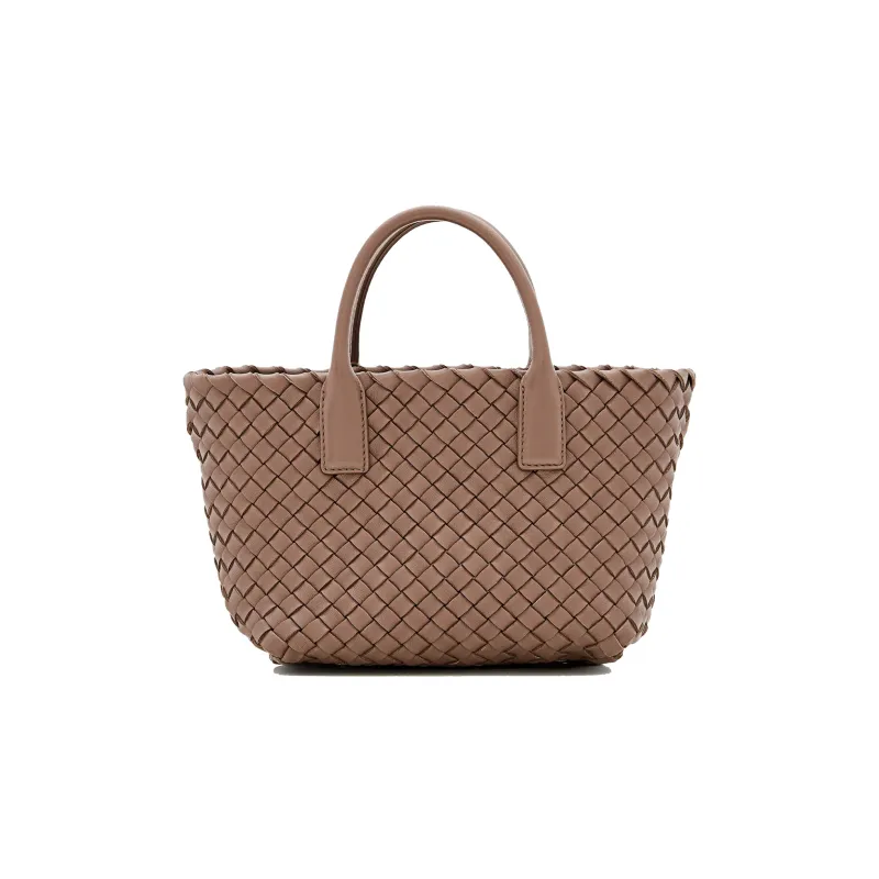 Bottega Veneta CABAT Sheepskin Tote Bag Shopping Bag Shoulder Bag Crossbody Bag Handbag Mini Women's Brown-2