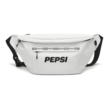 Pepsi Water Repellent PU Shoulder Bag Crossbody Bag Sling Bag Fanny Pack Regular Unisex Black/White